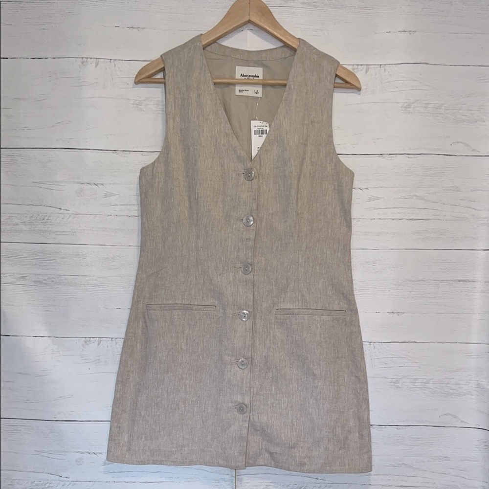 Abercrombie & Fitch NWTS Mara linen blend dress